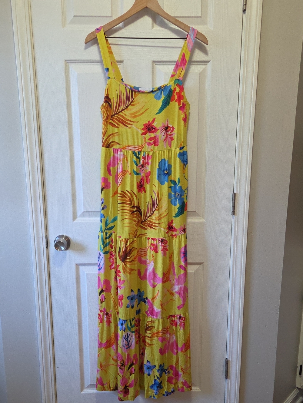 Soma Weekend Floral Maxi Dress with Pink & Blue Accents